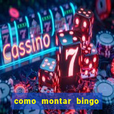 como montar bingo brinquedos toia