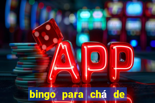 bingo para chá de bebê para imprimir grátis