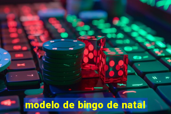 modelo de bingo de natal