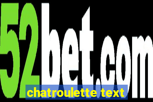 chatroulette text