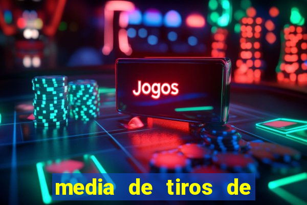 media de tiros de meta por jogo