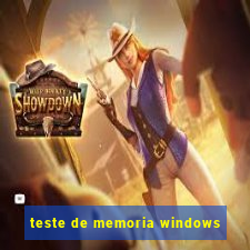 teste de memoria windows