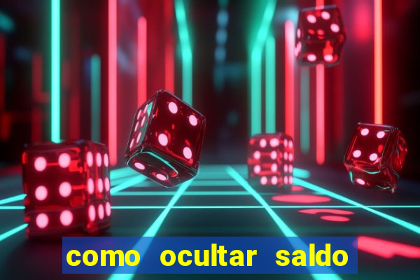 como ocultar saldo na betfair