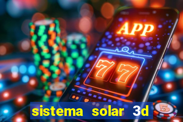 sistema solar 3d em movimento